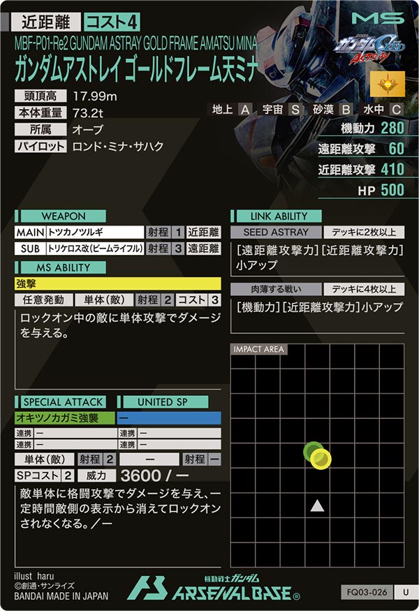 ガンダムアストレイ ゴールドフレーム天ミナ