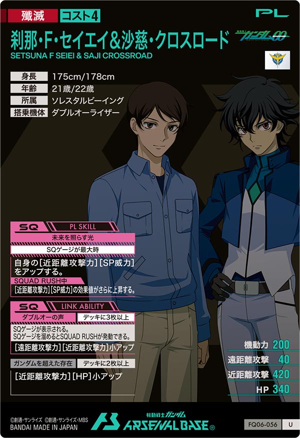 刹那・F・セイエイ＆沙慈・クロスロード