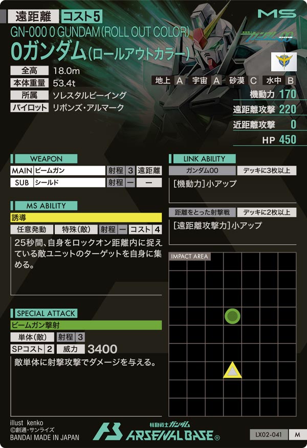 0ガンダム(ロールアウトカラー)