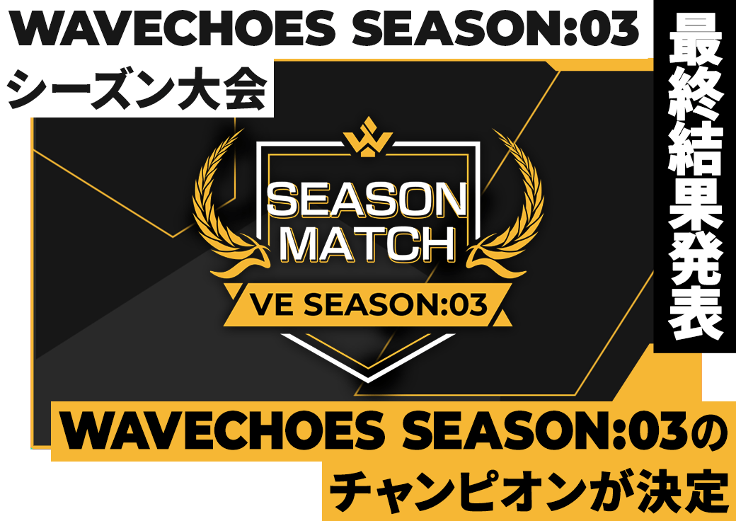 WAVECHOES SEASON:03 シーズン大会 最終結果発表