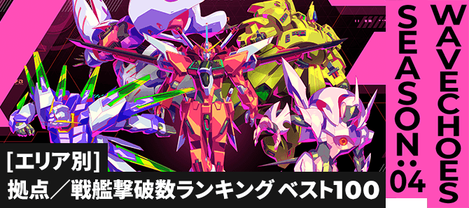 拠点／戦艦撃破数ランキング[エリア別] VE SEASON:04